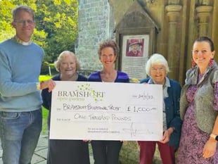Bramshott Open Gardens cheques presented to charities