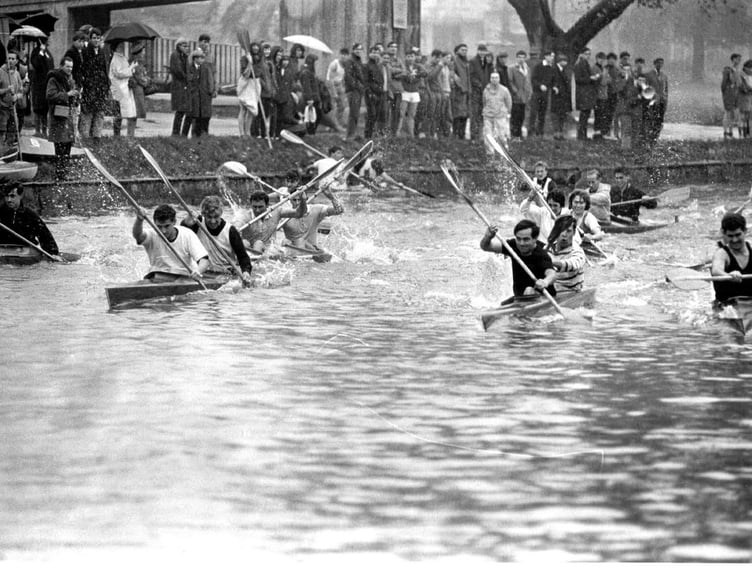 Canoeing in years gone by.