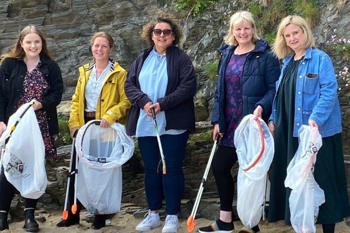 The West Wales Holiday Cottages team during a beach clean earlier this year.