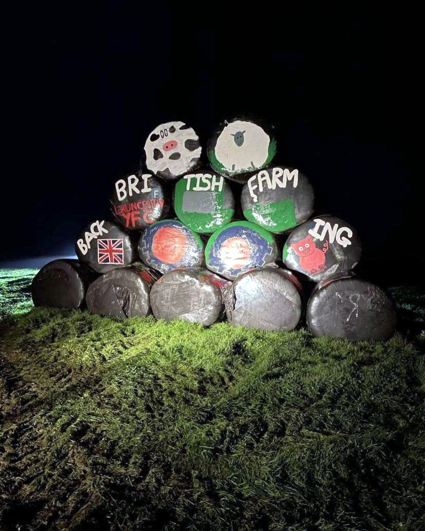 callington and Launceston YFC hay bale sculptures