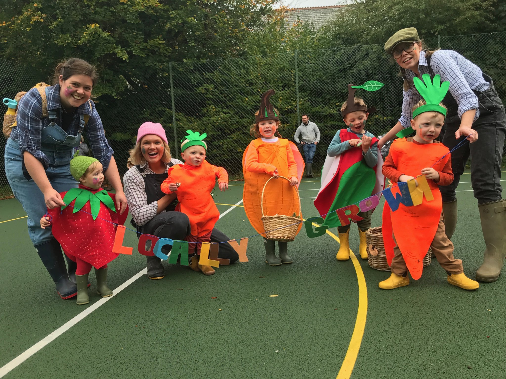 Above, the ‘Locally Grown’ exhibit bringing together Alice Pearn and family from South Zeal and Sticklepath, who called themselves the Mini Moors Carnival Club.