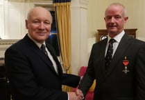 Frankie Horne collects his MBE