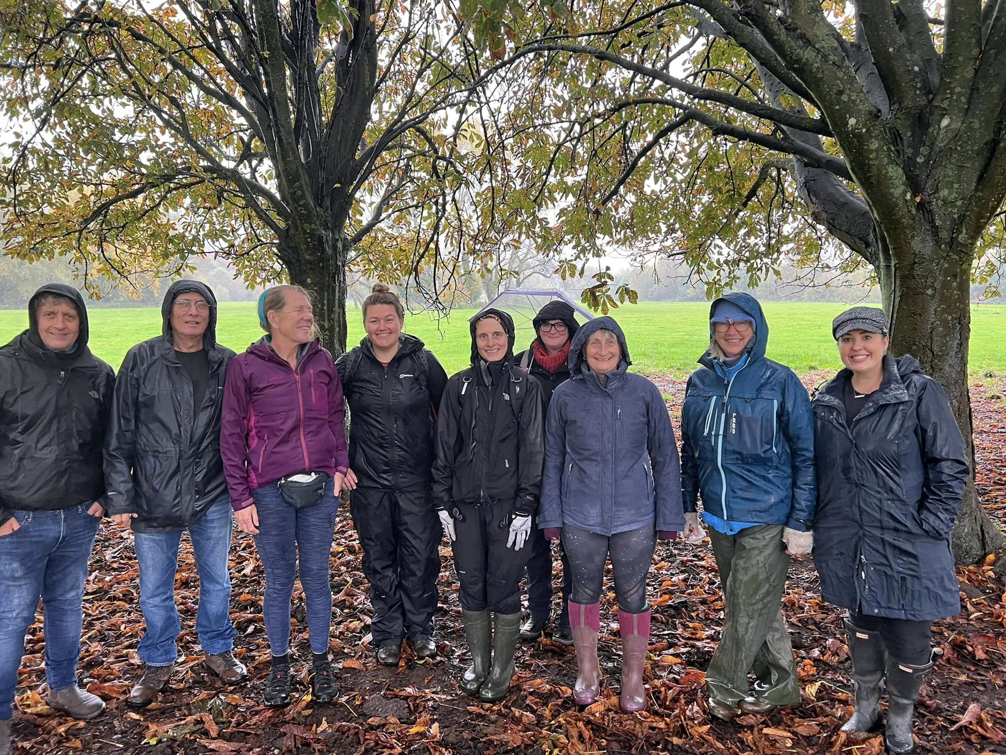 Volunteers testing pollution levels in the River Usk in Abergavenny last weekend