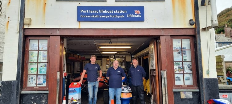 Chris visiting Port Issac lifeboat station