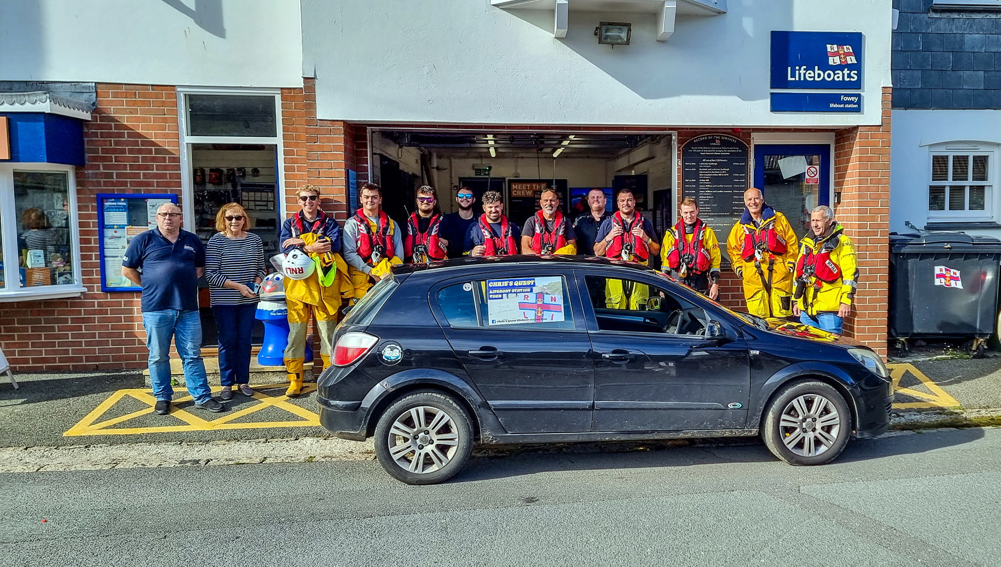 Chris visited Looe, Fowey, Bude and Port Issac lifeboat stations as well as many others to raise money for the RNLI