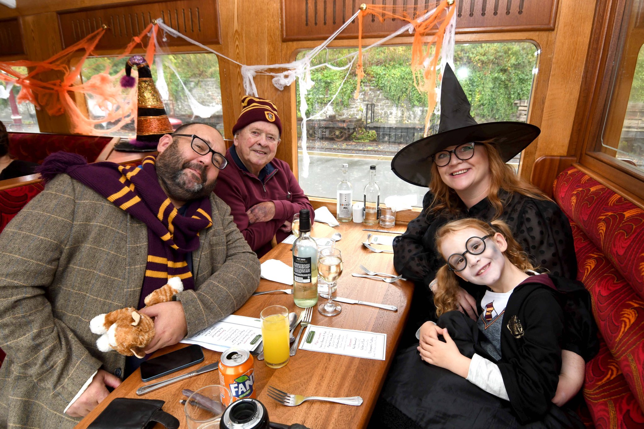 The Wizard Express at Douglas railway station - pictured is the Lever family