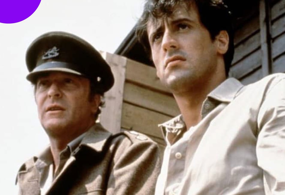 <p>Michael Caine and Sylvester Stallone in Escape To Victory</p>