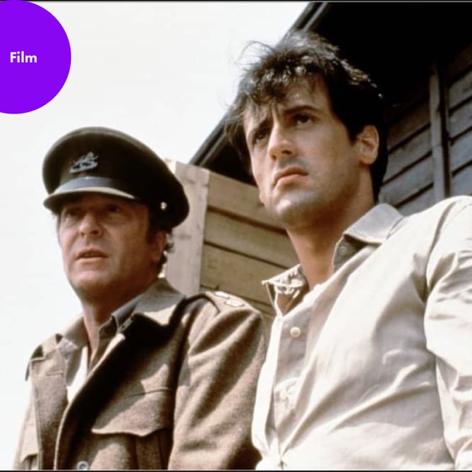 Michael Caine and Sylvester Stallone in Escape To Victory.