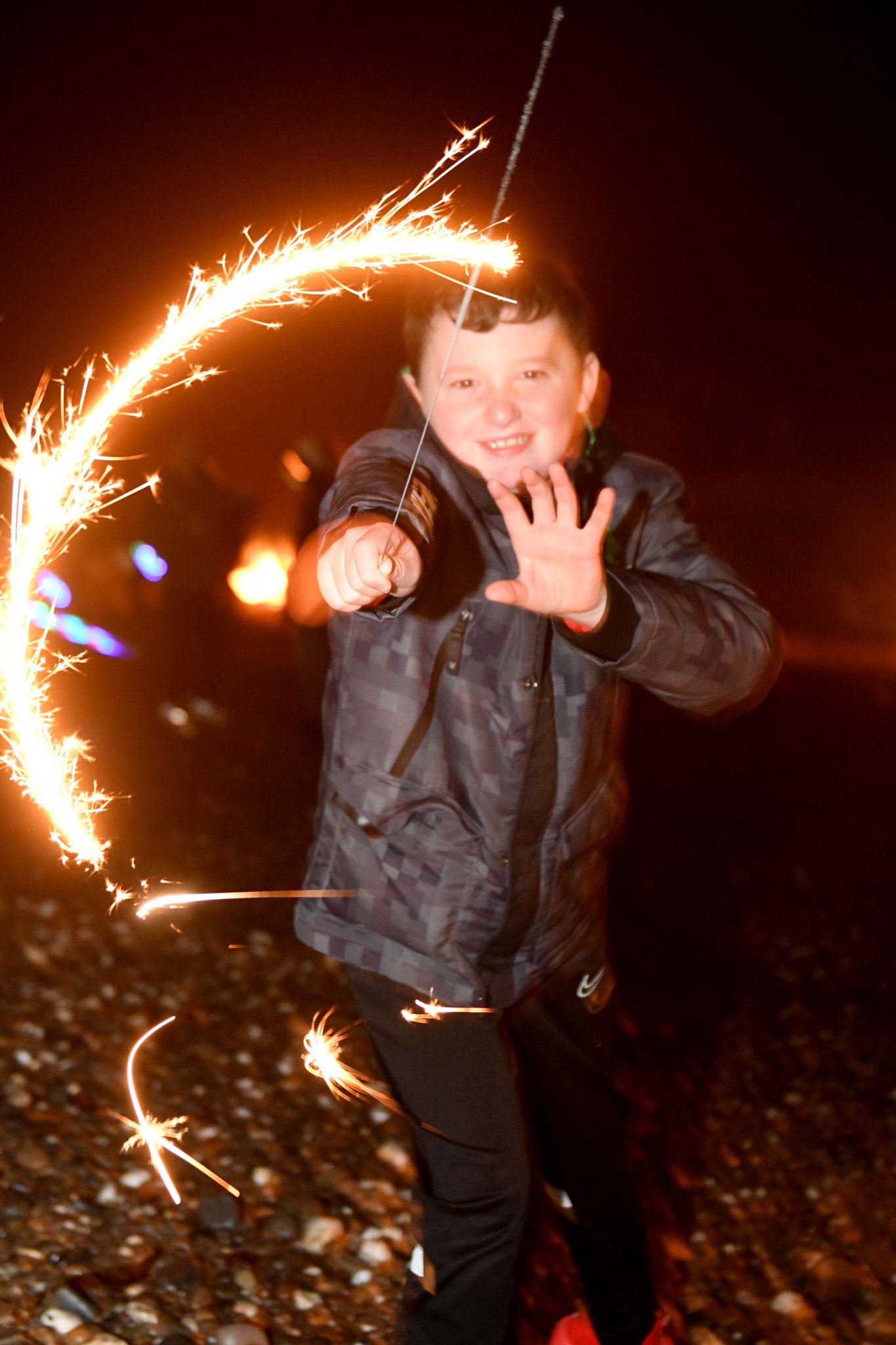 Peel Town Commissioners’ bonfire and fireworks - pictured is Leighton Lee (10)