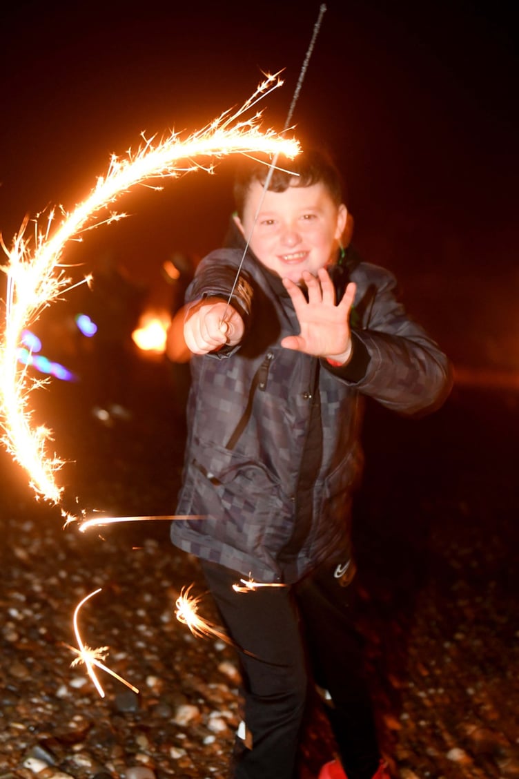 Peel Town Commissioners’ bonfire and fireworks - pictured is Leighton Lee (10)