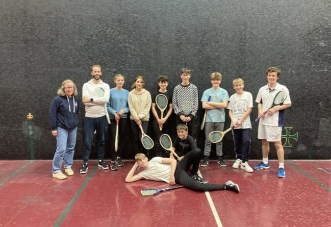 Explorer Scouts with leader Claire Morris, Tom Durack and Tim Armstrong