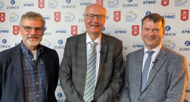 left to right, Professor James Curran; ESC Director Ralph Peake; and Professor Henrik Lund