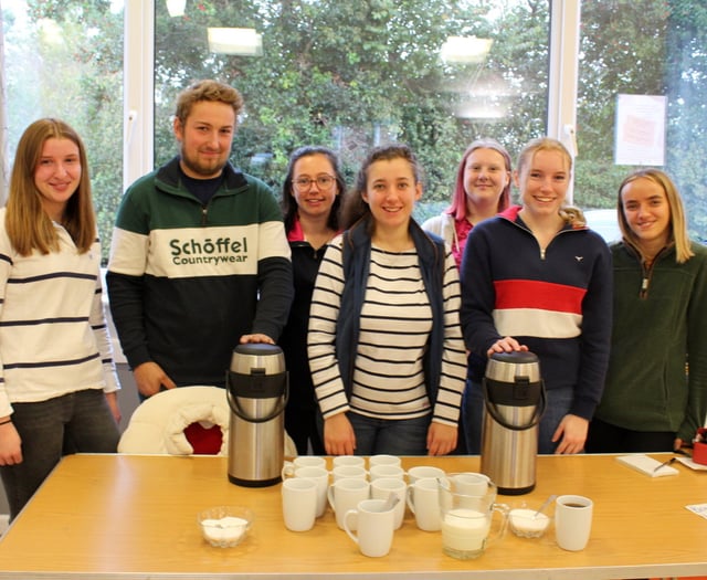 Charity cheques presented and a big breakfast for Bow YFC
