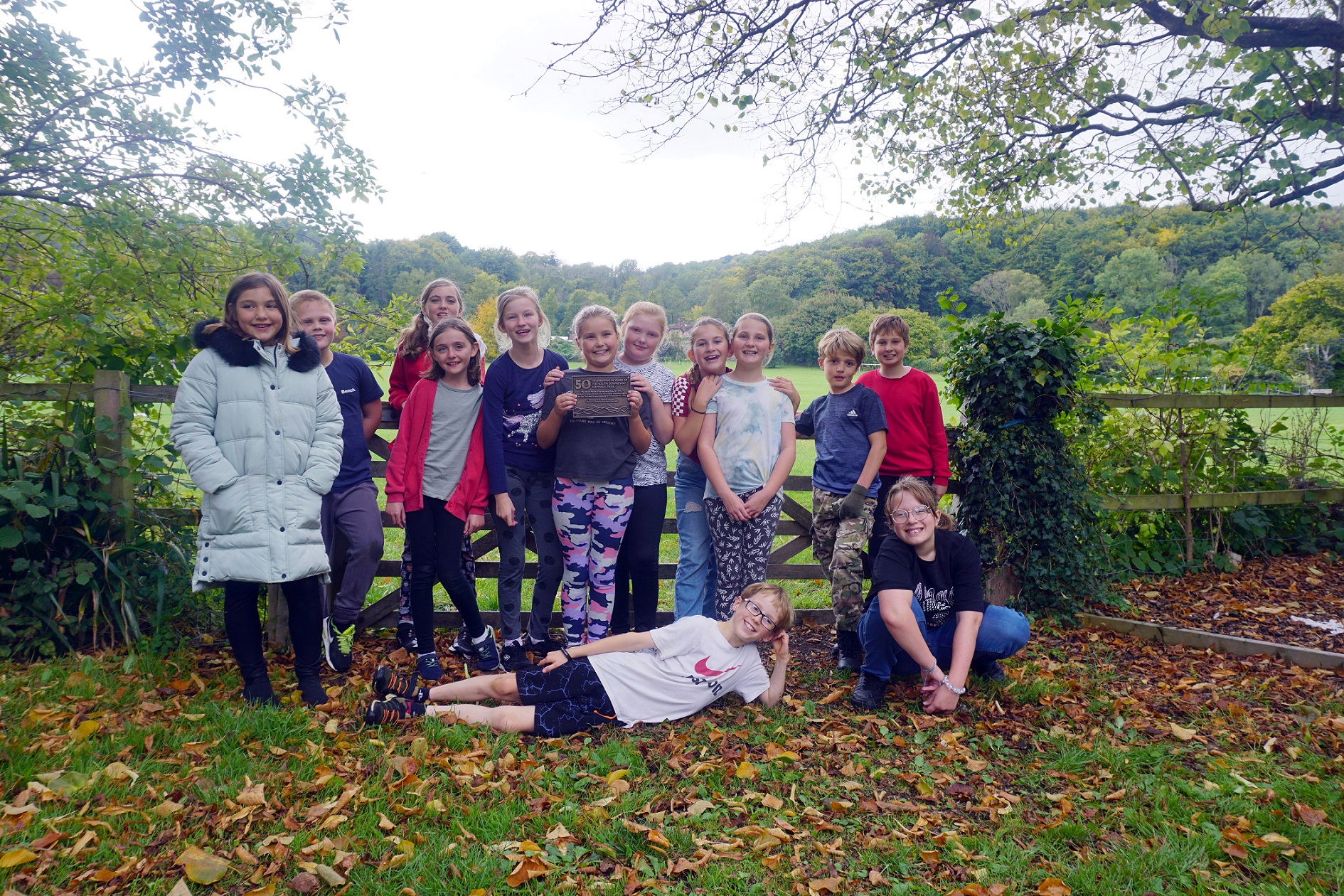 The children turned ‘nature detectives’ on their guided walk