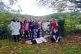 Children celebrate South Downs Way