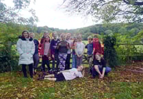 Children celebrate South Downs Way