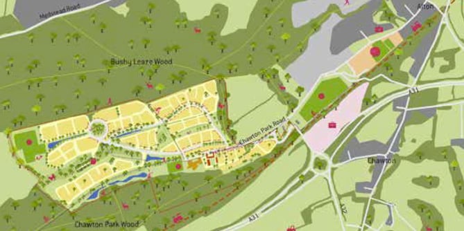 Map of Chawton Park Wood.