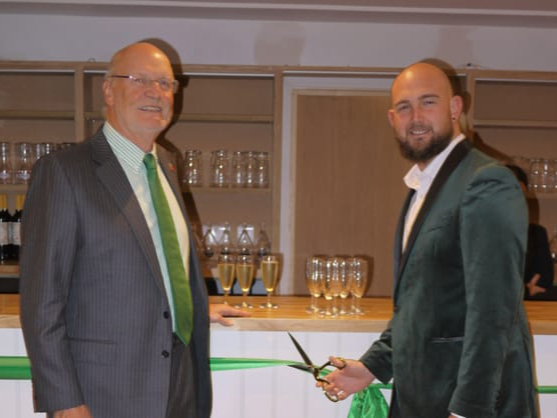 Fernhurst Recreation Ground Trust chairman Charlie Scott (left) and Carl Tupper of the Sussex Cricket Foundation
