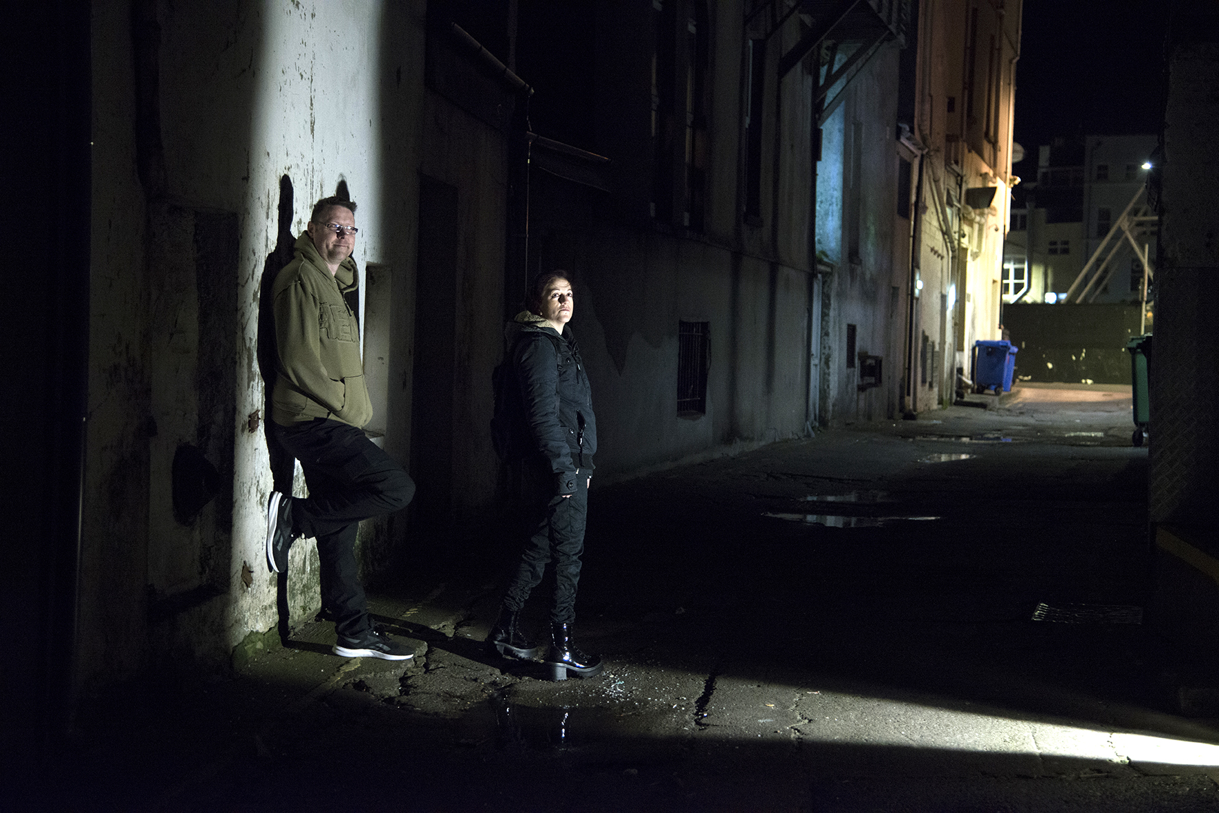 'Alleyway' by Sue Jones with models James Aitchison and Rachel Moonan