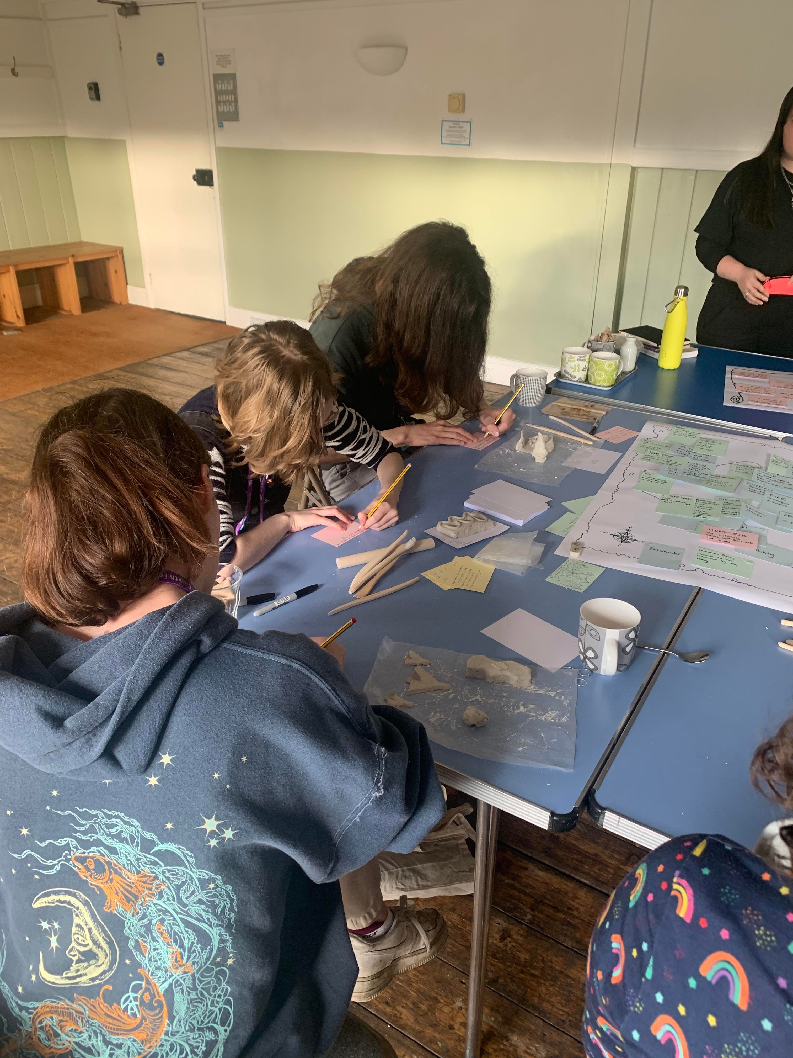 Students take part in a workshop with Molly Erin Mccarthy