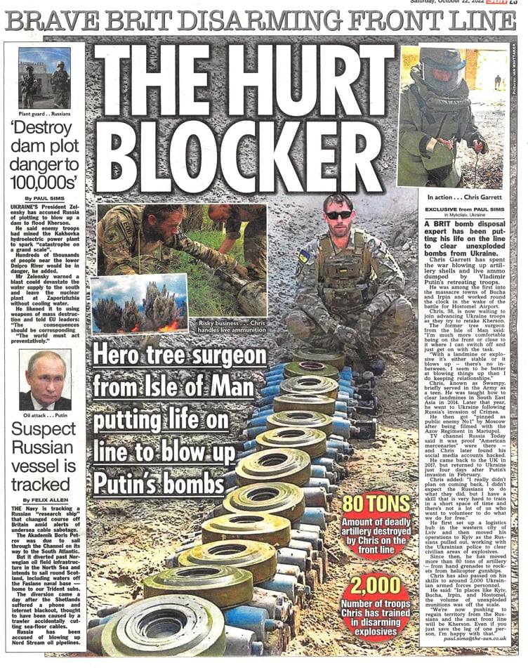 Chris Garrett's efforts were recognised in the Sun