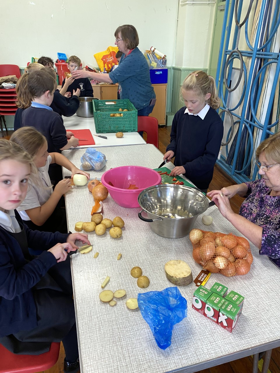 Princetown school soup making