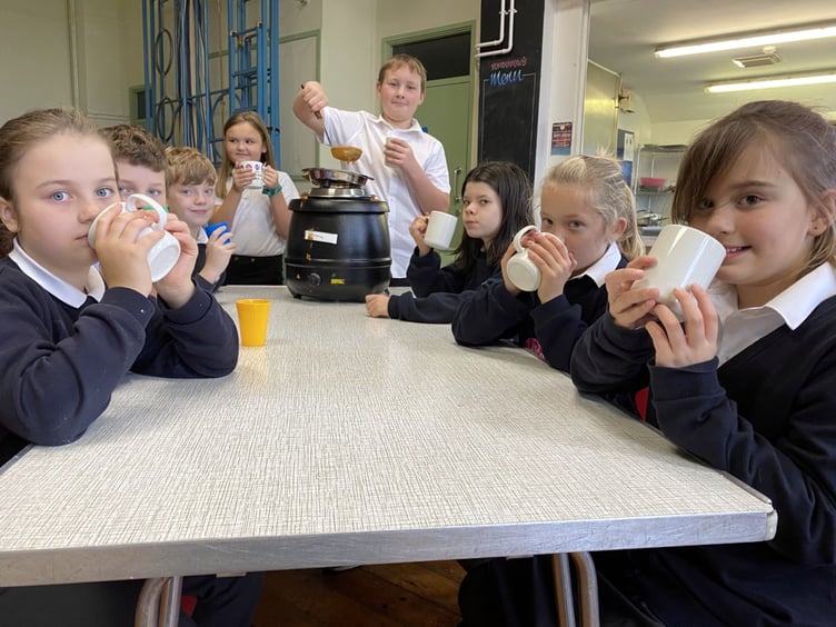 Princetown school soup making