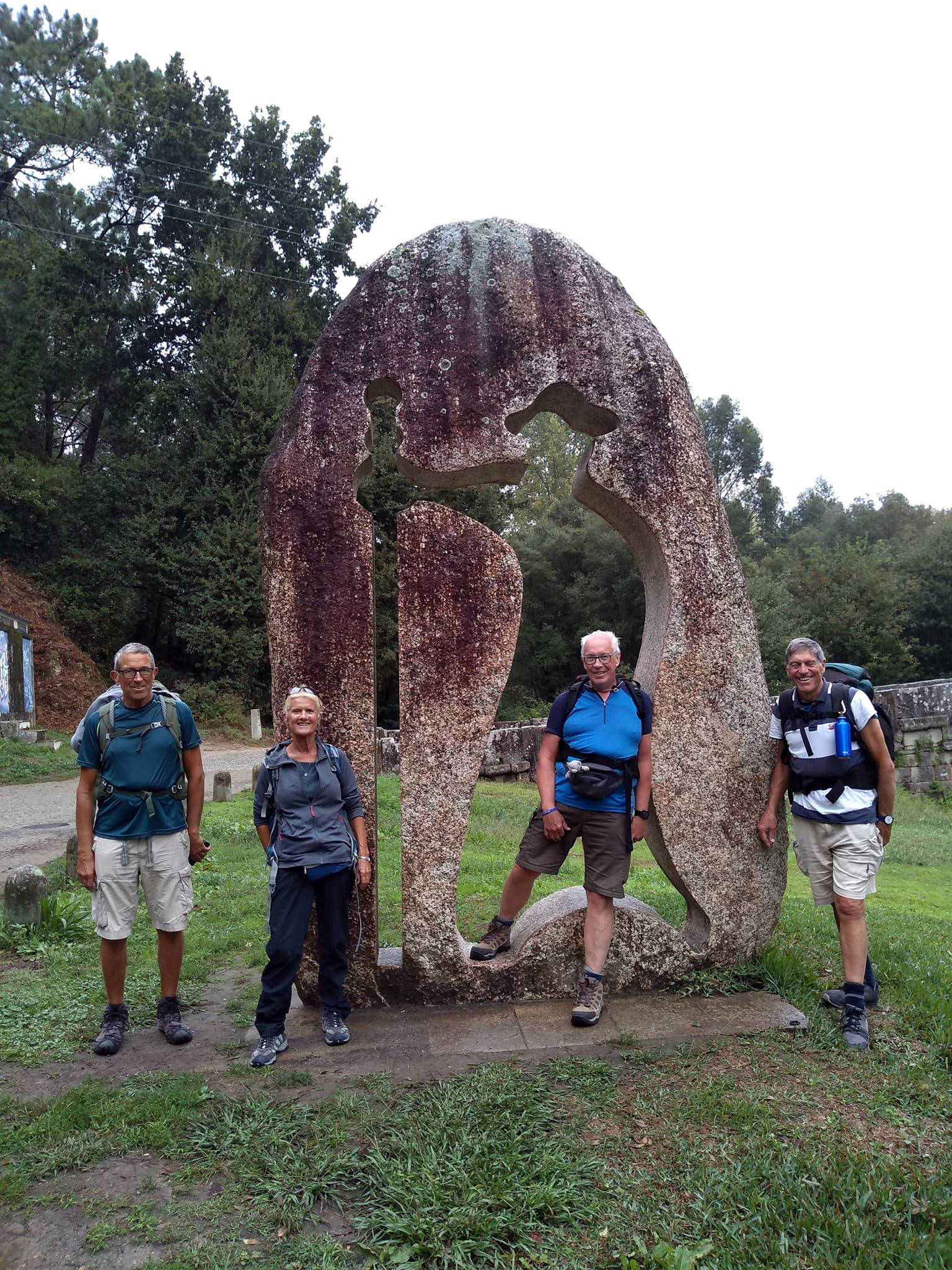 Neil Howell with friends Martin, Anne and Julian