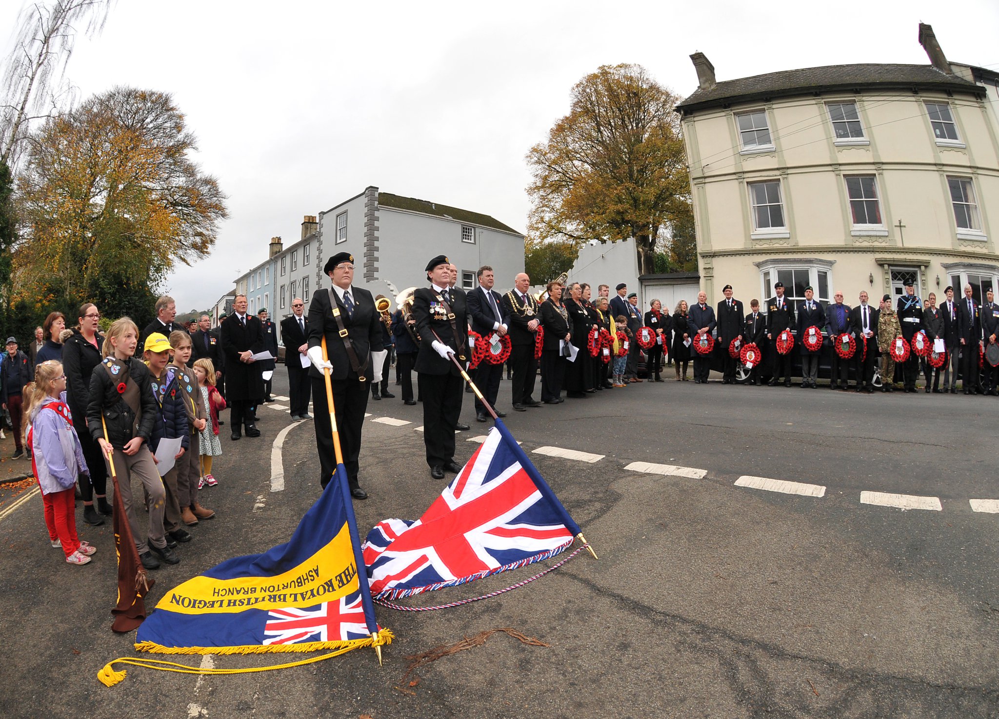 Photo: Steve Pope MDA131122E_SP004
Remembrance Sunday, Ashburton. Wreath laying ceremony and act of remembrance at the town's war memorial.
