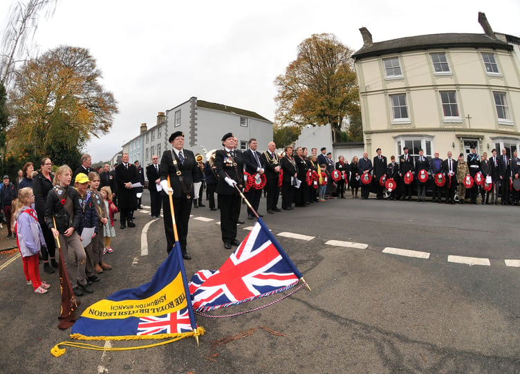 Photo: Steve Pope MDA131122E_SP004
Remembrance Sunday, Ashburton. Wreath laying ceremony and act of remembrance at the town's war memorial.