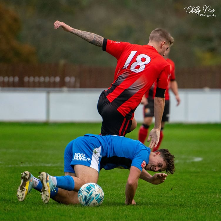 IN PICTURES: Action from Langsford Park as Tavistock were beaten 2-1 by Wimborne Town on Saturday. Photos by Chilly Pics Photography, via Facebook.