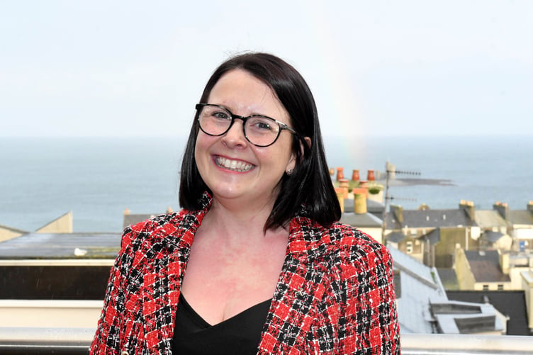 Isle of Man Budget briefing - pictured is Sarah Maltby MHK