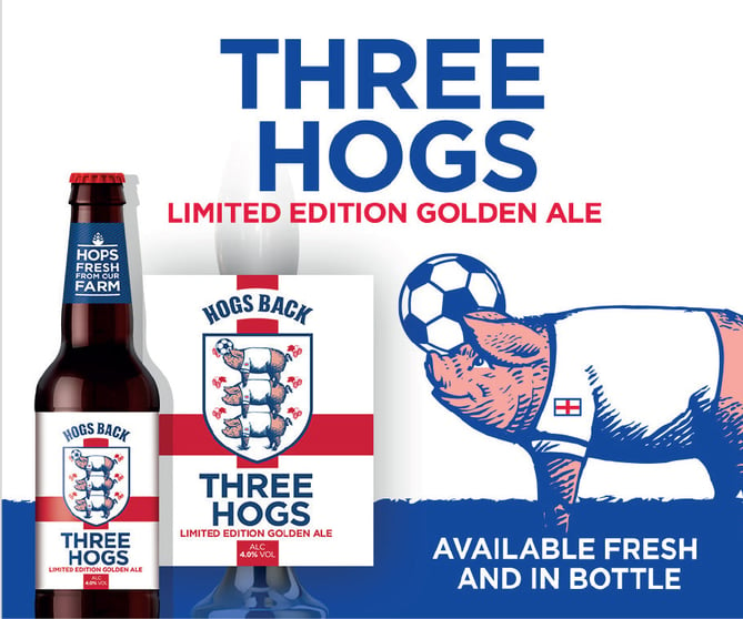 Hogs Back Brewery has brought back its limited edition Three Hogs golden ale for the 2022 Qatar World Cup