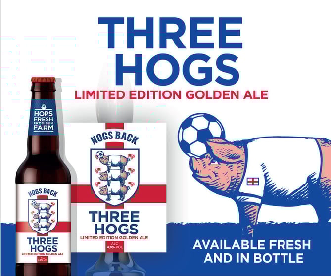 Hogs Back Brewery has brought back its limited edition Three Hogs golden ale for the 2022 Qatar World Cup