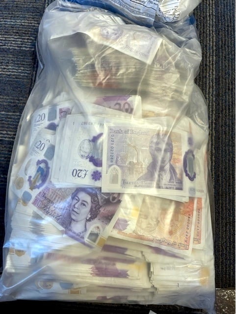 TWO vehicles stopped in Devon this week has led to nearly £500k in drugs and cash being seized.
Picture: Devon and Cornwall Police (Nov 2022)