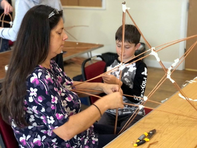 Visitors to latern workshops were able to create many different lanterns with teachers on hand to help