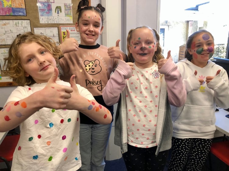 This year's Children in Need was all about spots for this children of St Stephens
