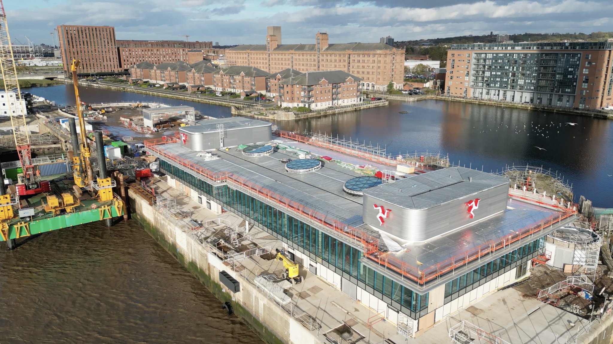 The ferry terminal being constructed for the Steam Packet's use in Liverpool
