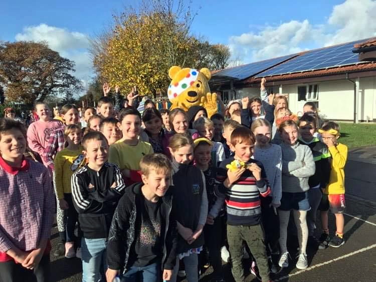 Children in Need celebrations at Menheniot primary school