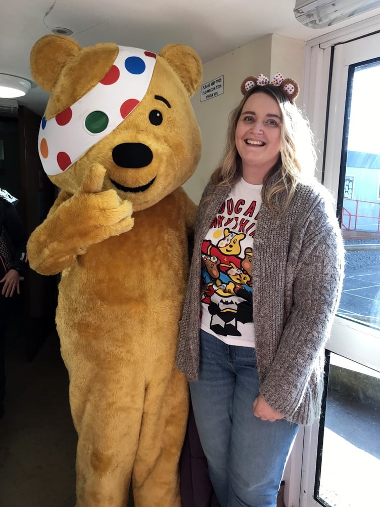 Children in Need celebrations at Menheniot primary school