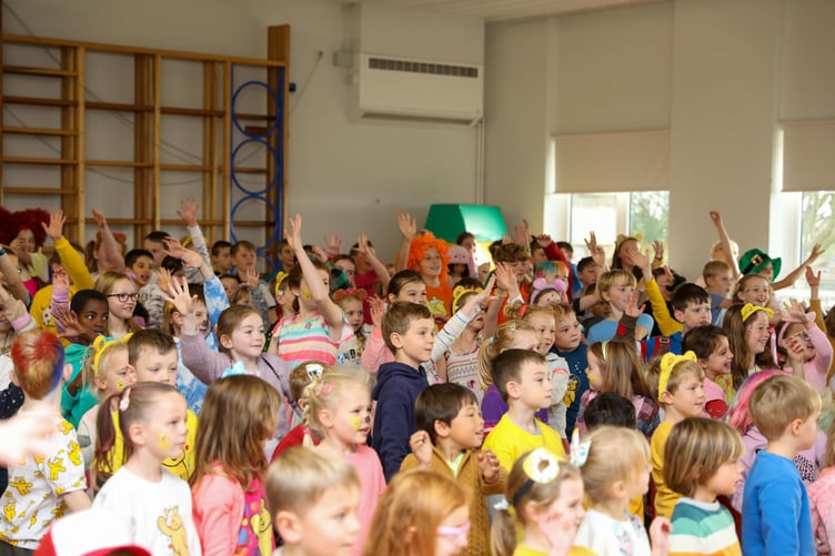 Arbory Primary School with a fun Zumba class for Children in Need. Photo by Callum Staley (CJS Photography)