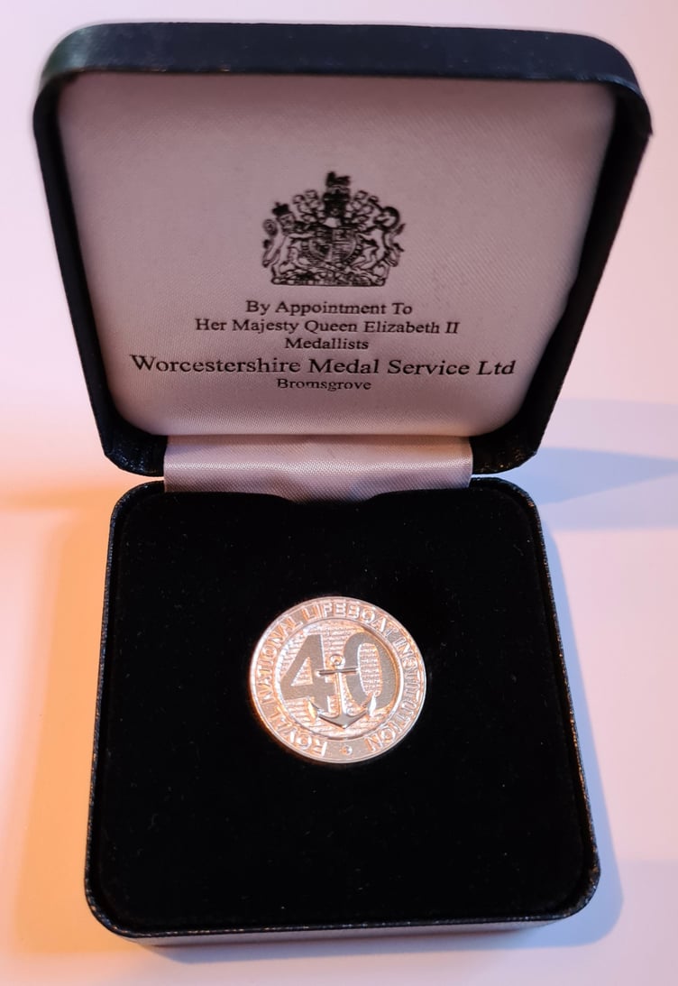 Tavi RNLI long service volunteering medal