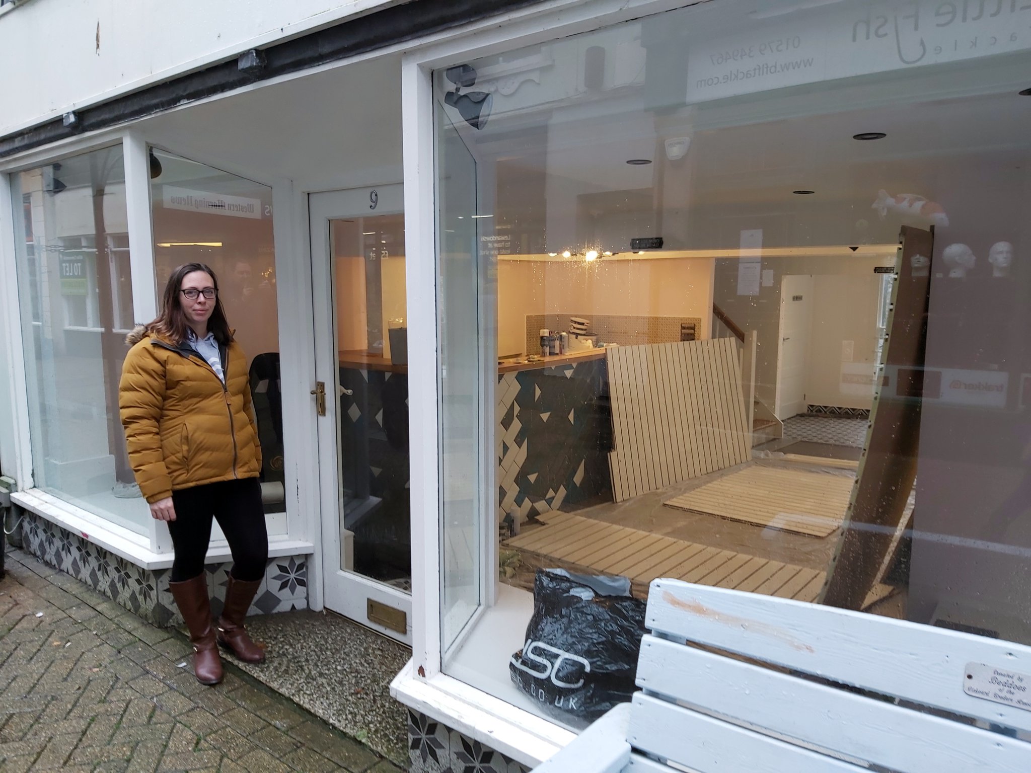 Jo Wallis outside the Scented Temple’s new premises