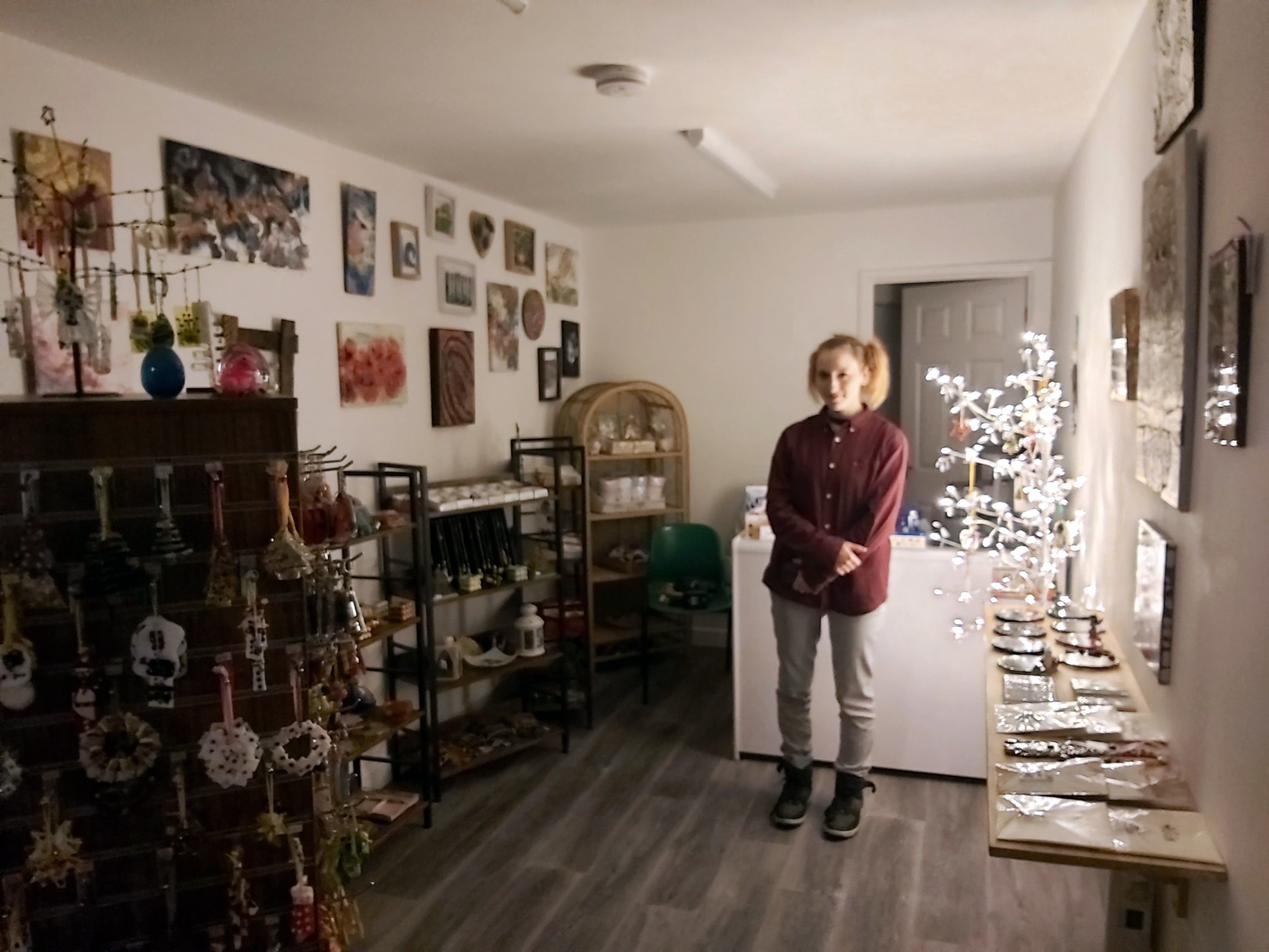 Abi Alister in the new DAK art gallery