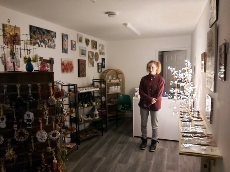 Abi Alister in the new DAK art gallery