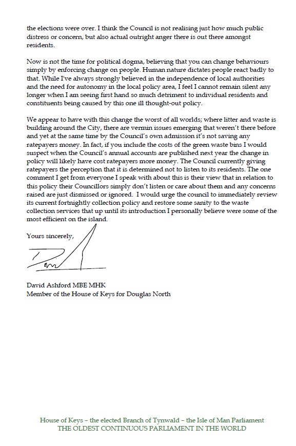 David Ashford's letter about Douglas Bins page 4