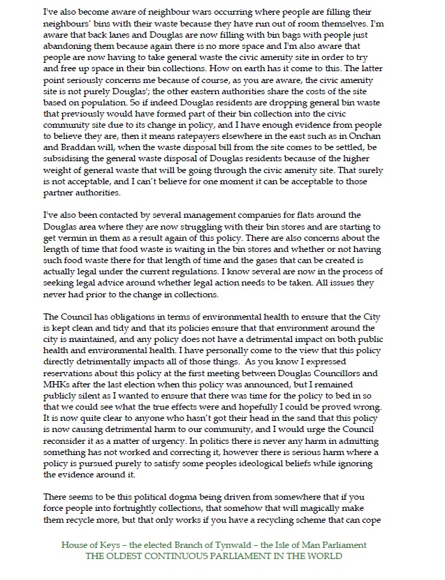 David Ashford's letter about Douglas Bins page 2