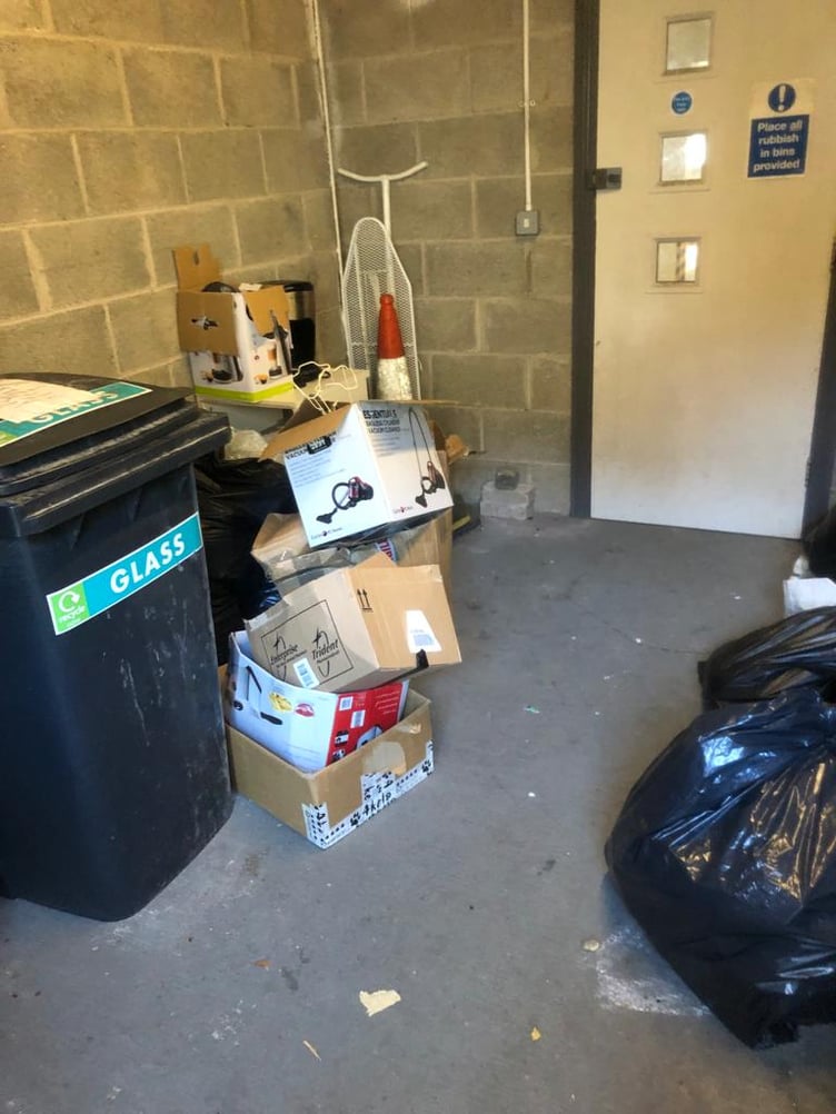 David Ashford has complained to Douglas council about the state of Douglas' bin collection