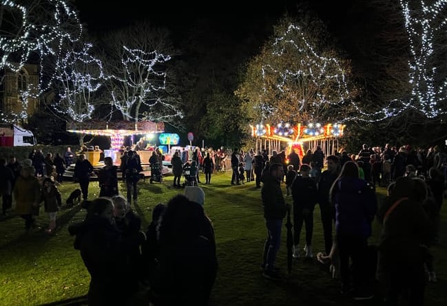 More than 350 people attended the switching on of the Christmas lights