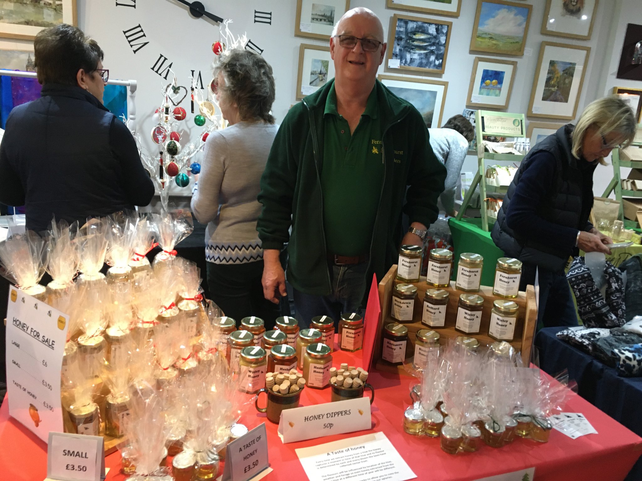 Fernhurst resident Neil Mariner with his locally-made honey